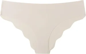 Women's Thongs Ice Silk Underwear Seamless Low Waist Bikini Panties Breathable Sexy Plus Size Funny Briefs Ruffle