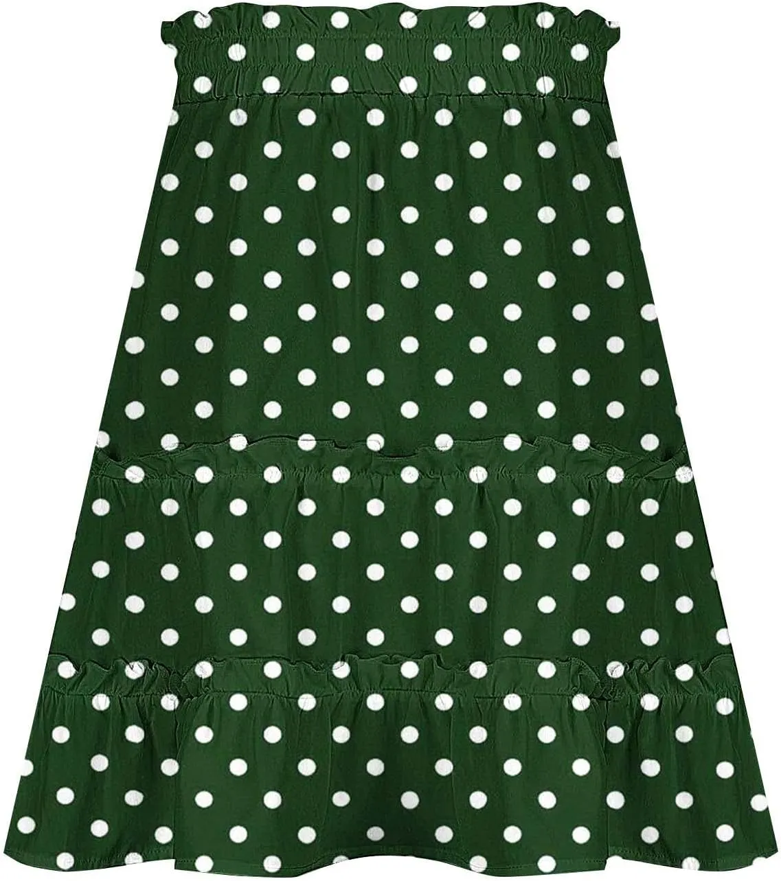 Women's Vintage Polka Dots Mini Skirts Tiered A Line Flowy Short Skirt