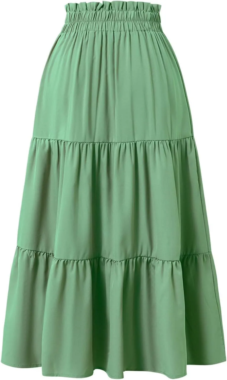 XOWRTE Floral Maxi Skirt for Women Summer Comfy Tiered Elastic High Waisted Skirts Vacation A Line Flowy Long