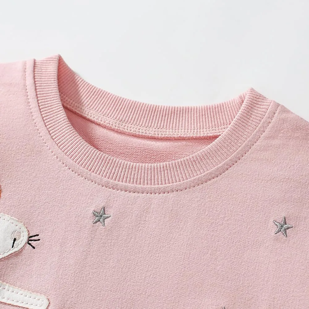 Youlebao Little Girls Short Sleeve Dresses Cotton Casual Clothing