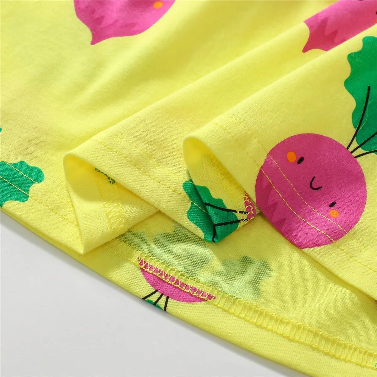 Youlebao Little Girls Short Sleeve Dresses Cotton Casual Clothing