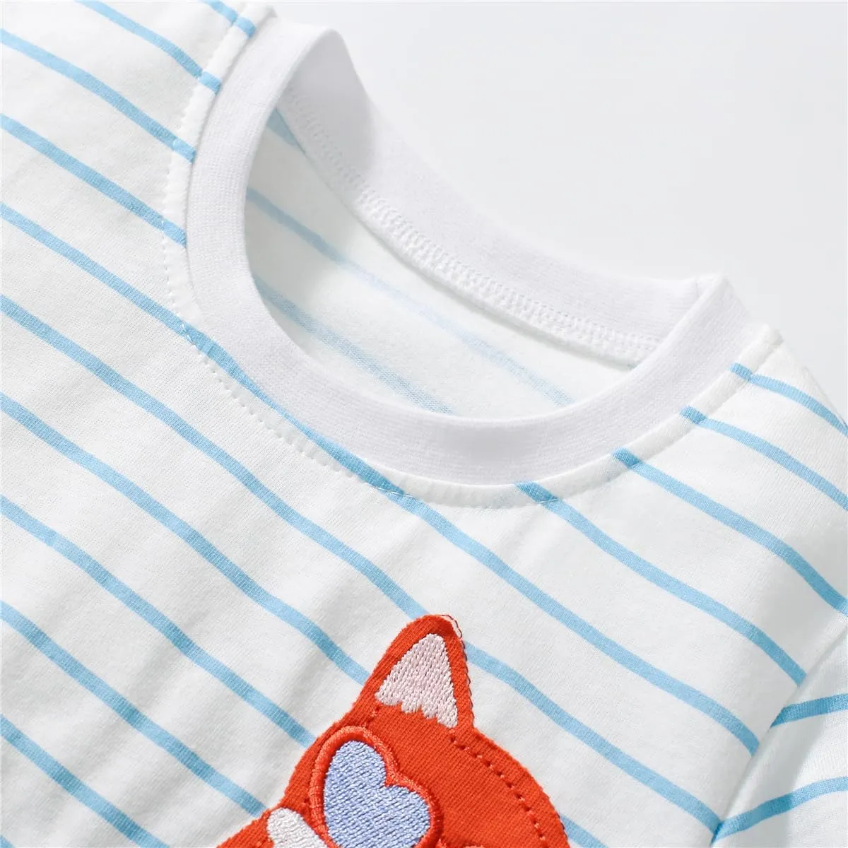 Youlebao Little Girls Short Sleeve Dresses Cotton Casual Clothing