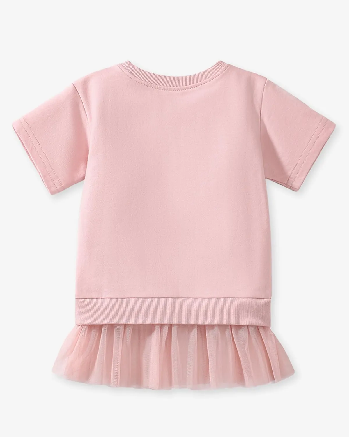 Youlebao Little Girls Short Sleeve Dresses Cotton Casual Clothing