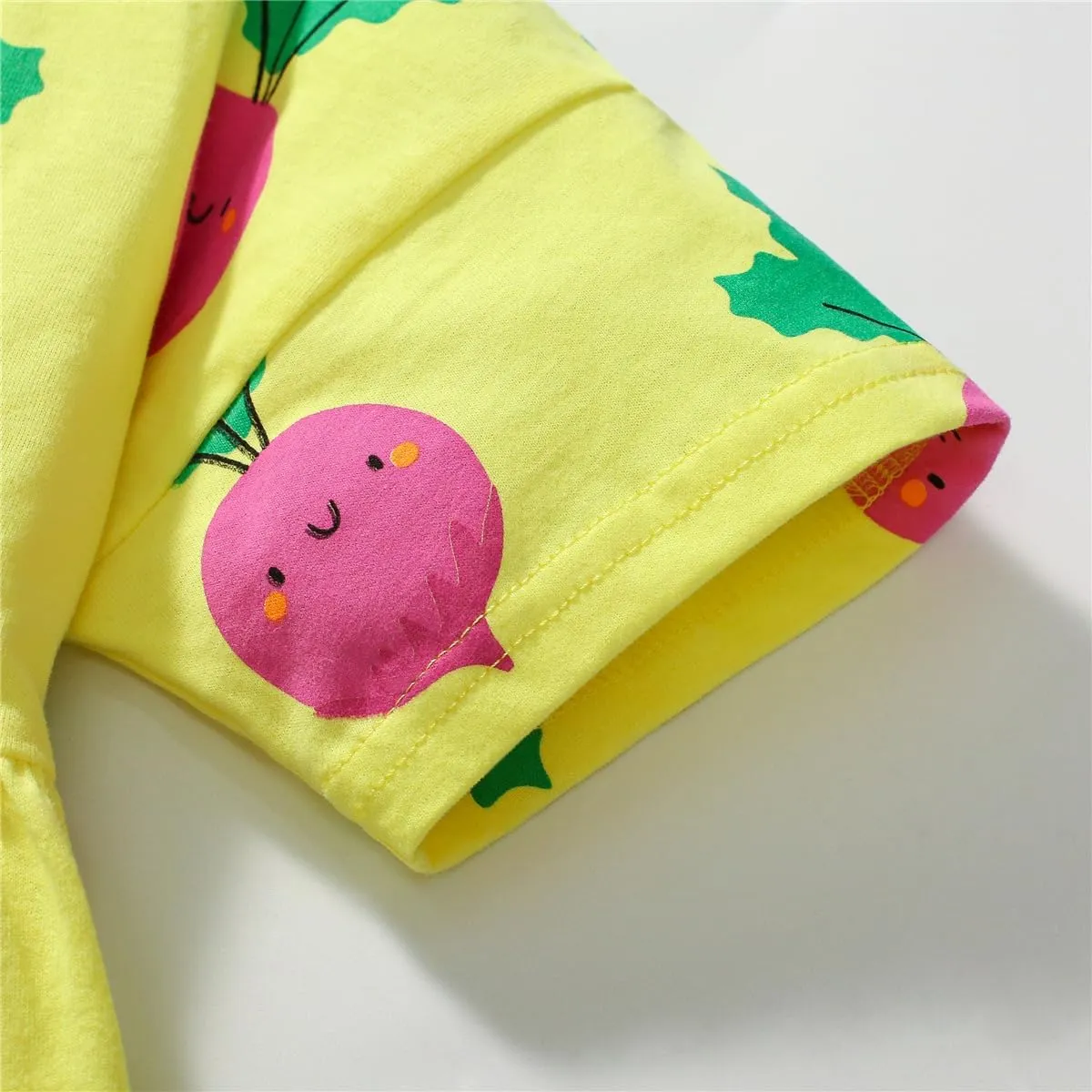 Youlebao Little Girls Short Sleeve Dresses Cotton Casual Clothing