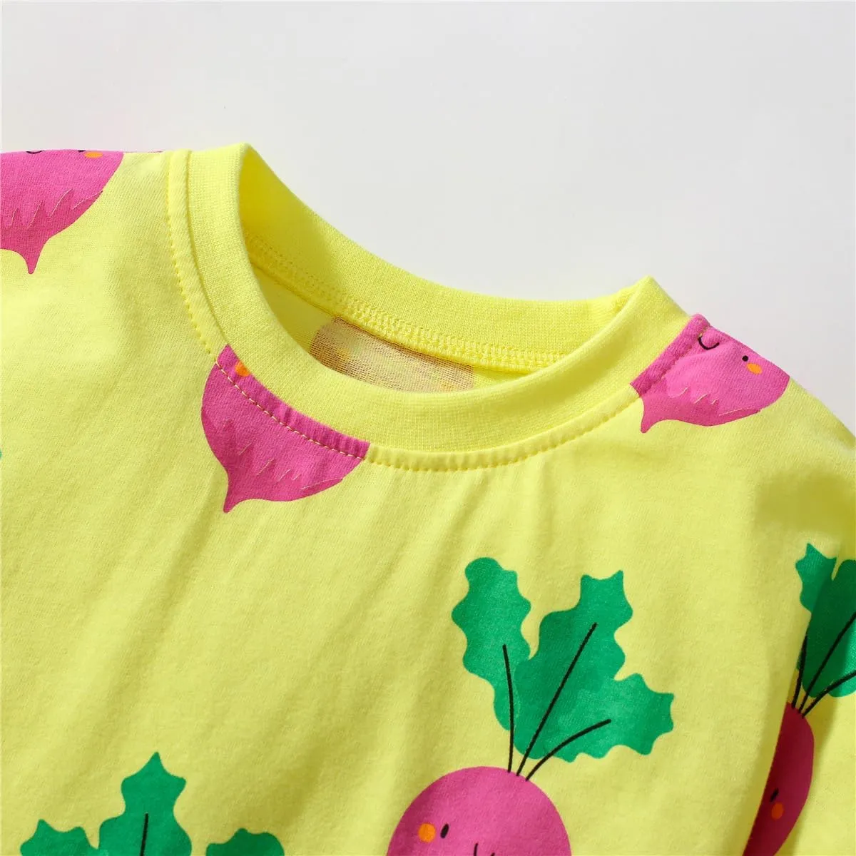 Youlebao Little Girls Short Sleeve Dresses Cotton Casual Clothing