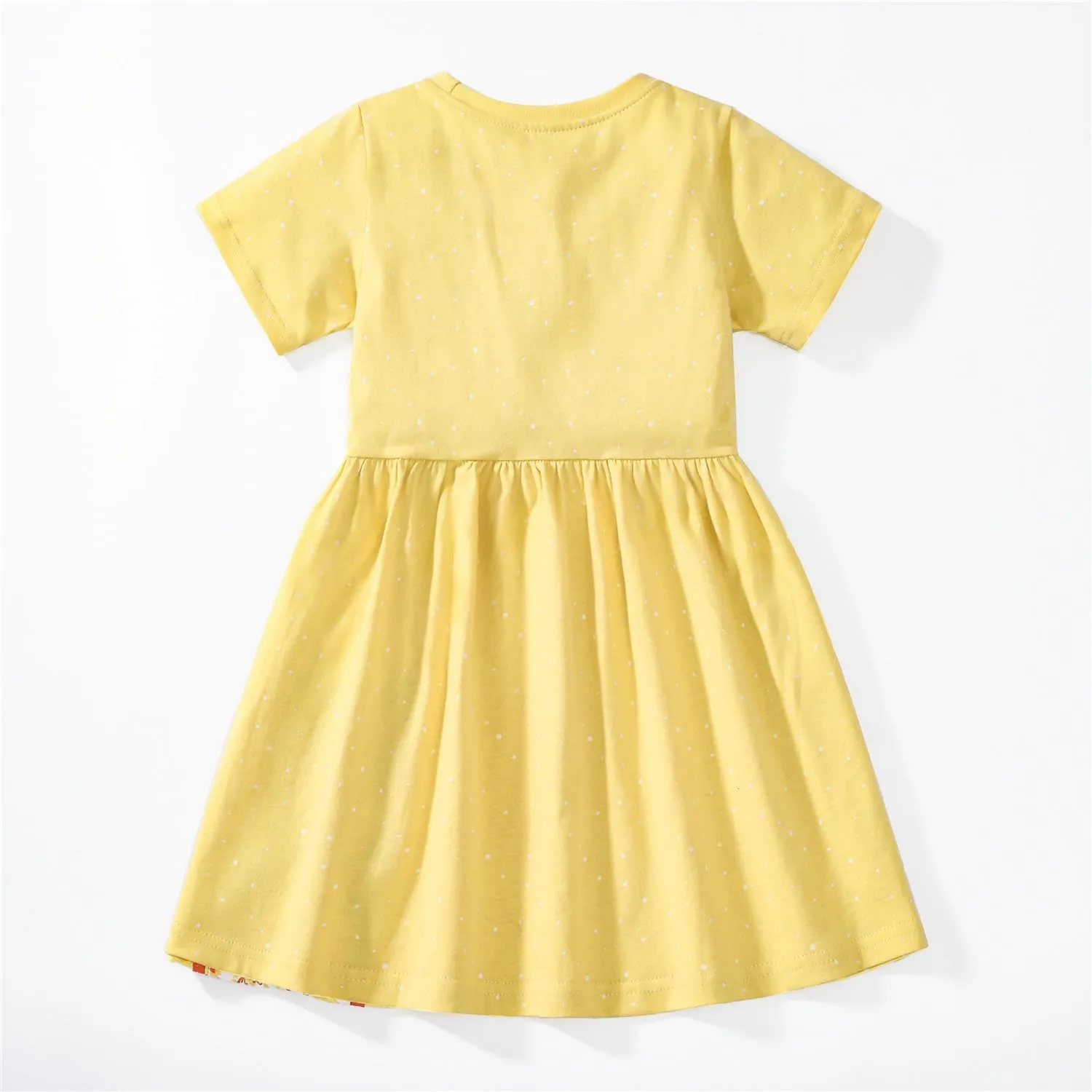 Youlebao Little Girls Short Sleeve Dresses Cotton Casual Clothing
