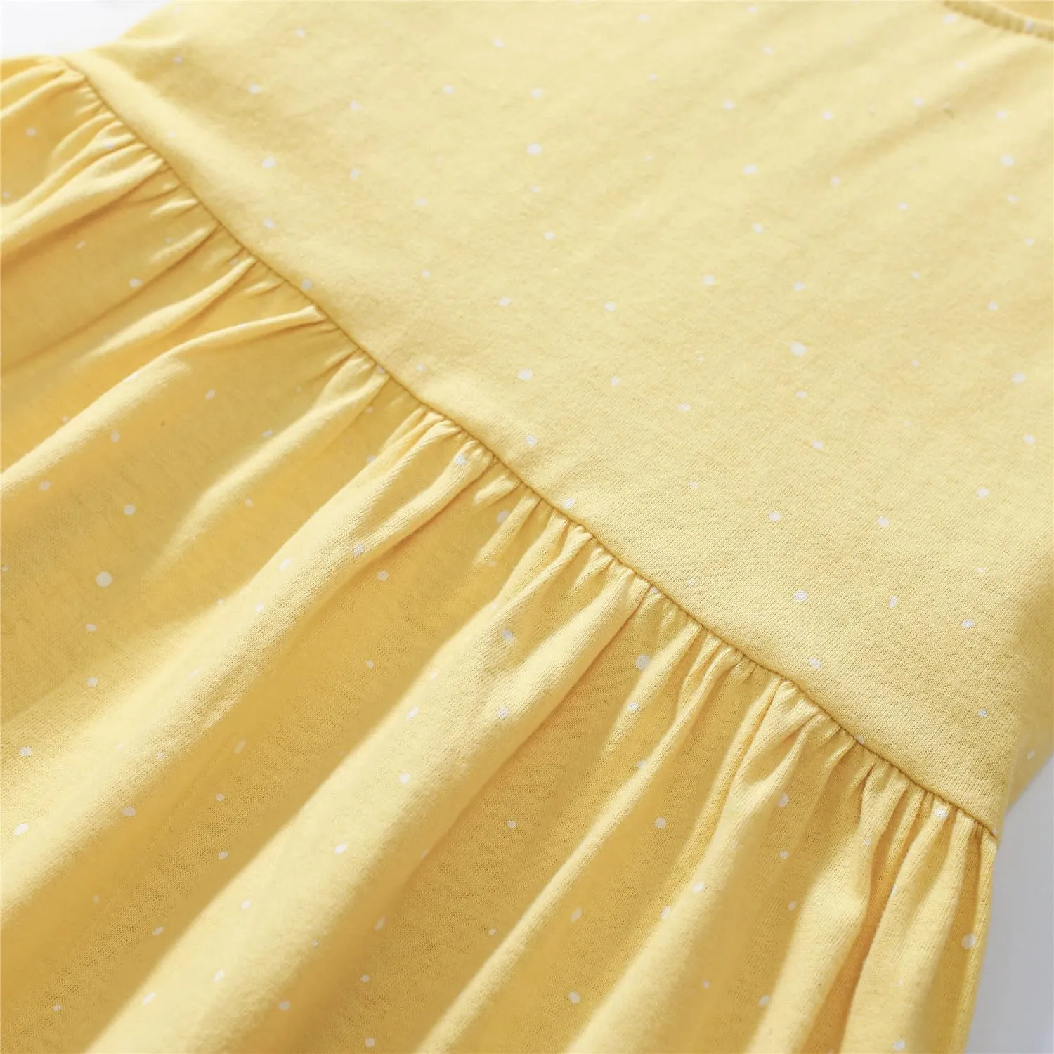 Youlebao Little Girls Short Sleeve Dresses Cotton Casual Clothing