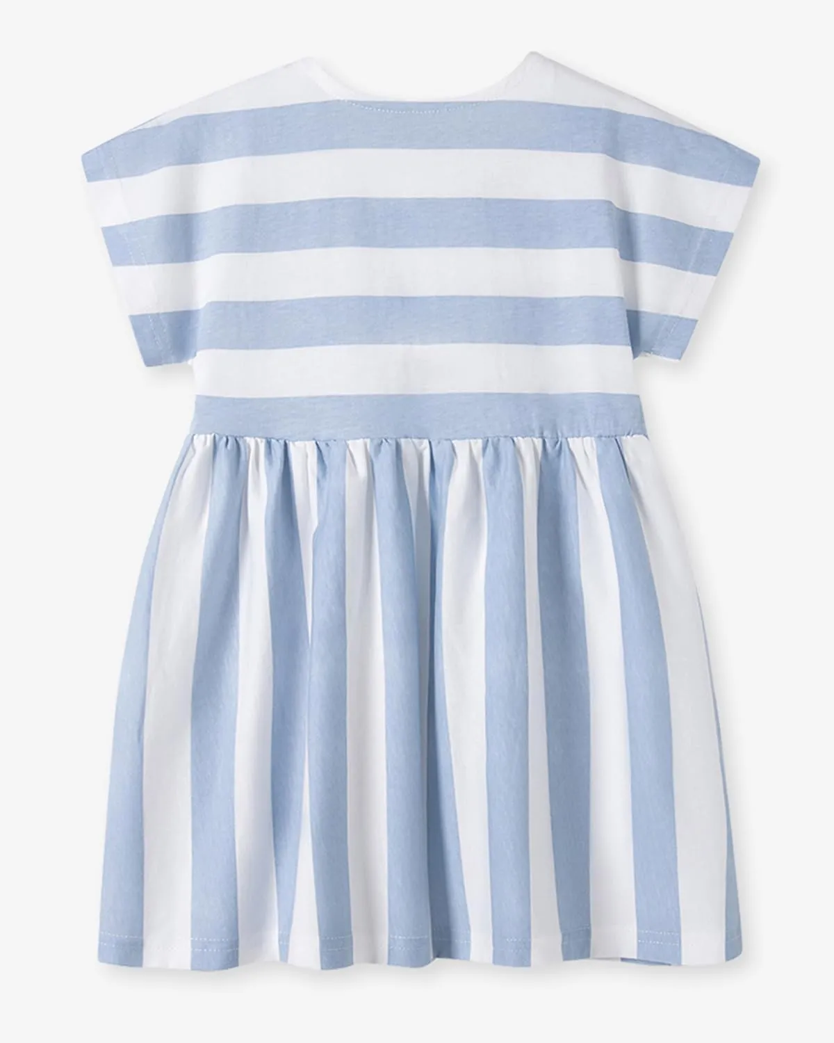 Youlebao Little Girls Short Sleeve Dresses Cotton Casual Clothing